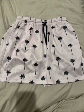 Drip Kids Pink Palm-Print Drawstring Shorts
